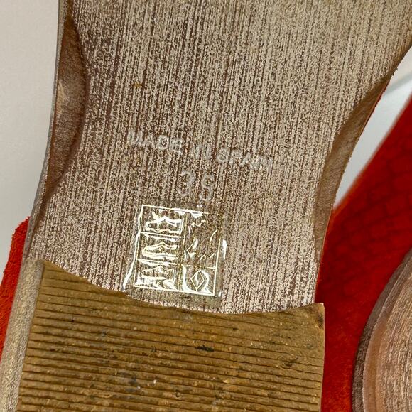 Free People Royale D'Orsay Flat Carmine Orange Suede Womens EUR 39 / Size 8.5 - Picture 8 of 14